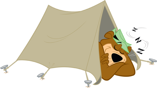Yogi Sleeping In Tent