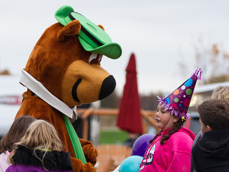 Yogi Bear With Birthday Girl