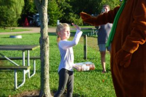 Yogi bear delivers donuts