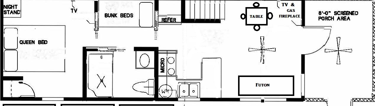 Lazy Bear Campsite Cabin Plan | Yogi Bear's Jellystone Park™ Camp-Resort | South Haven, MI