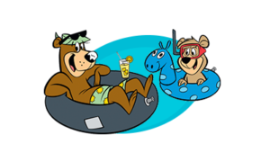 Yogi & Boo Boo In Pool Tubes
