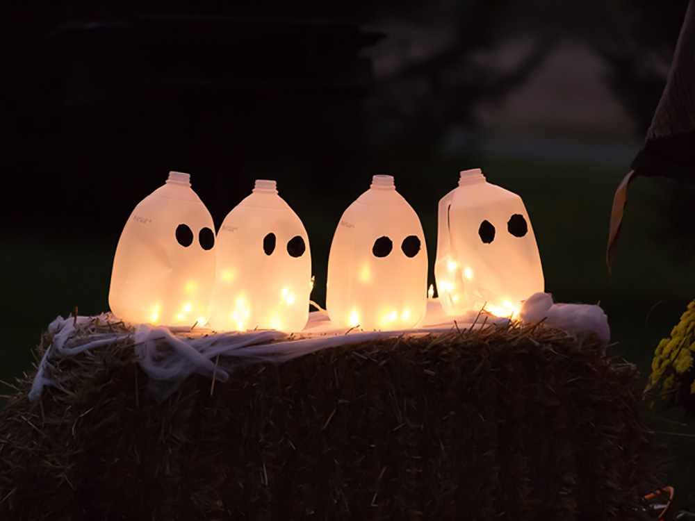 Halloween Ghost Milk Jugs