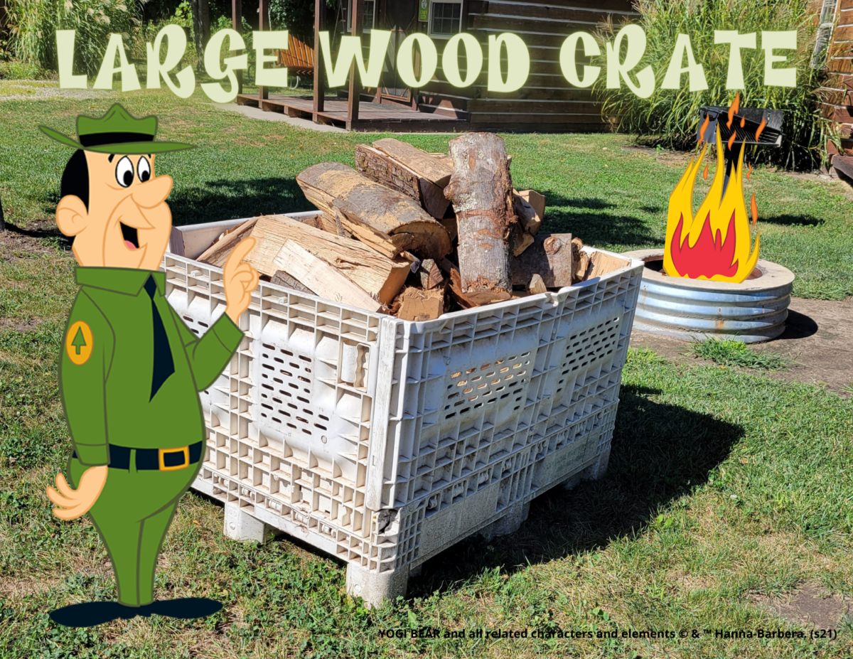 Large firewood crate bundle at Jellystone Park South Haven for campfires
